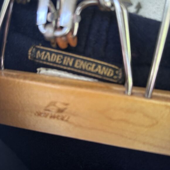 GERMAN MARINE COLANI PEA COAT NAVY 1950s Military Hooded Duffle made in England - Picture 12 of 15